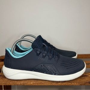 Crocs Literide Pacer Lace Up Navy Sneaker Shoes Women’s 9